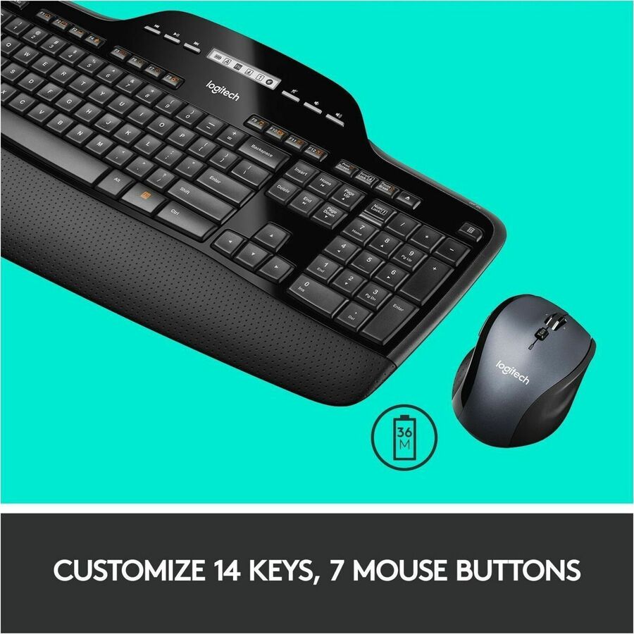 Logitech MK710 Wireless Keyboard and Mouse Combo for Windows – 2.4 GHz RF Connectivity with Long Battery Life