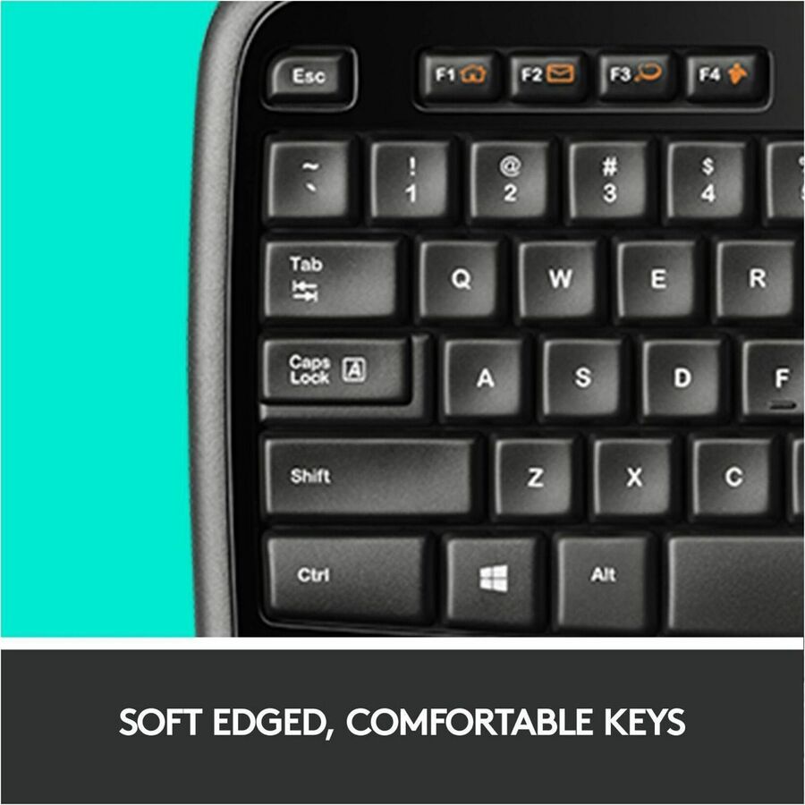 Logitech MK710 Wireless Keyboard and Mouse Combo for Windows – 2.4 GHz RF Connectivity with Long Battery Life