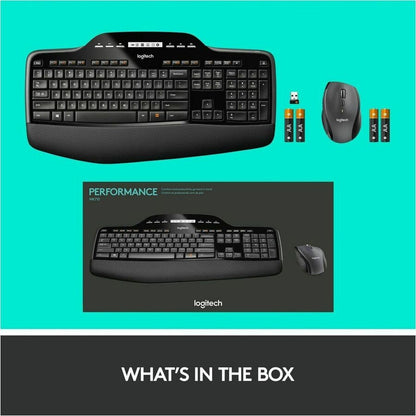 Logitech MK710 Wireless Keyboard and Mouse Combo for Windows – 2.4 GHz RF Connectivity with Long Battery Life