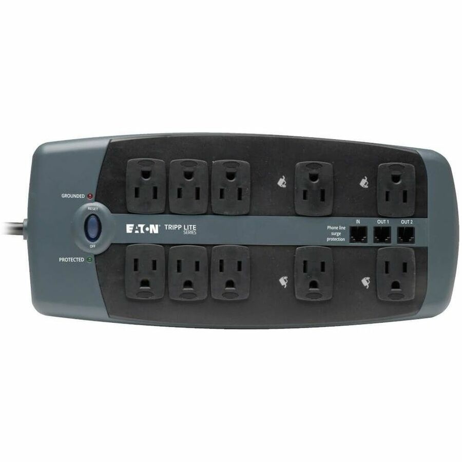 Eaton Tripp Lite Protect It! 10-Outlet Surge Protector with 8 ft. Cord and Tel/DSL Protection