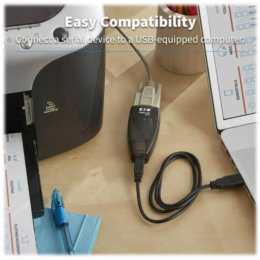 Eaton Tripp Lite Series Keyspan High Speed USB Serial Adapter - USB-A Male to DB9 RS-232 Serial, 3 ft.