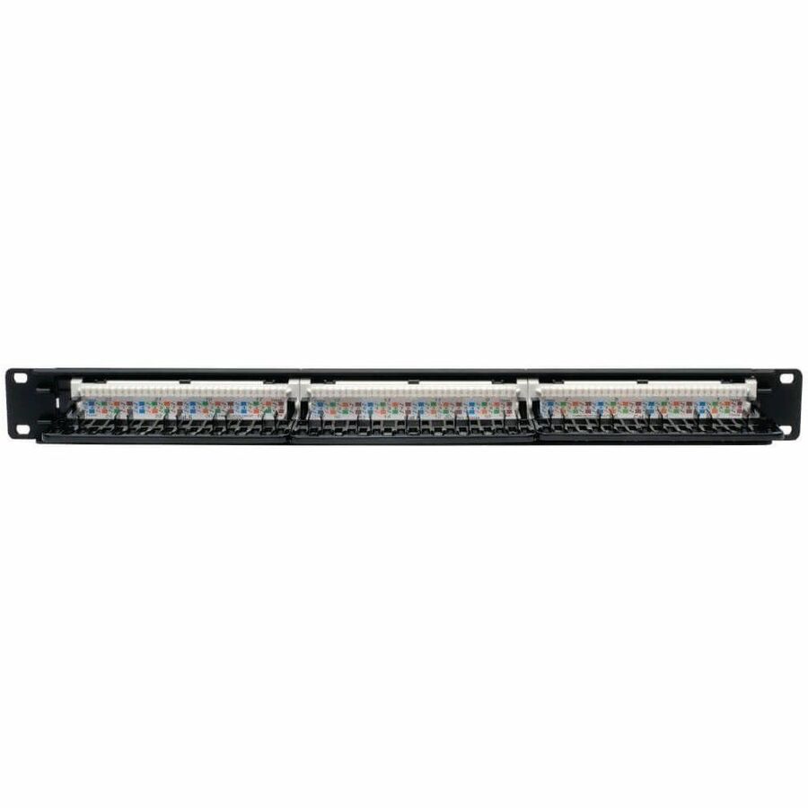 Eaton Tripp Lite Series 24-Port 1U Rack-Mount Cat6/Cat5 110 Patch Panel, 568B, RJ45 Ethernet, TAA