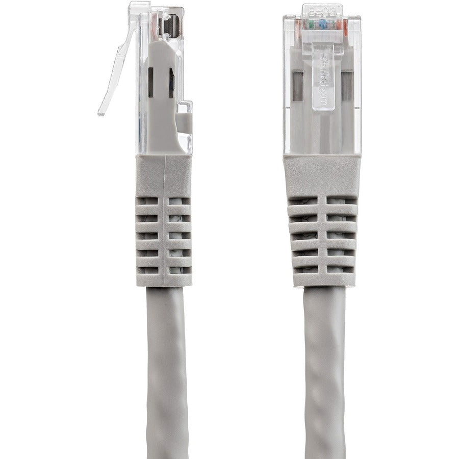 StarTech.com 2ft Gray Cat6 Ethernet Patch Cable - Gigabit Support with PoE, UL Certified, 650MHz, Snagless Molded RJ45 Connectors