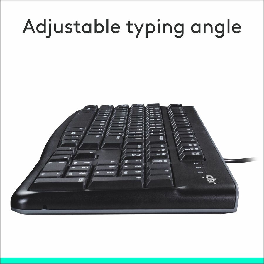 Logitech K120 Plug-and-Play USB Keyboard with Spill-Resistant Design and Full-Size Layout