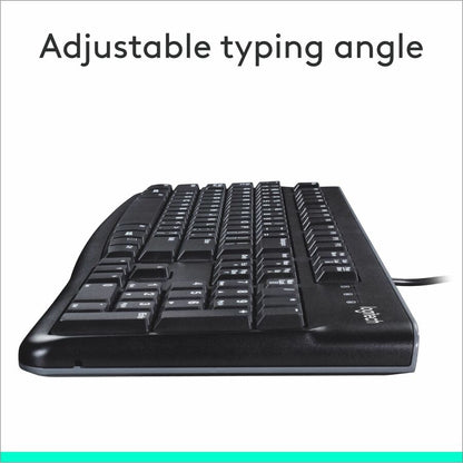 Logitech K120 Plug-and-Play USB Keyboard with Spill-Resistant Design and Full-Size Layout
