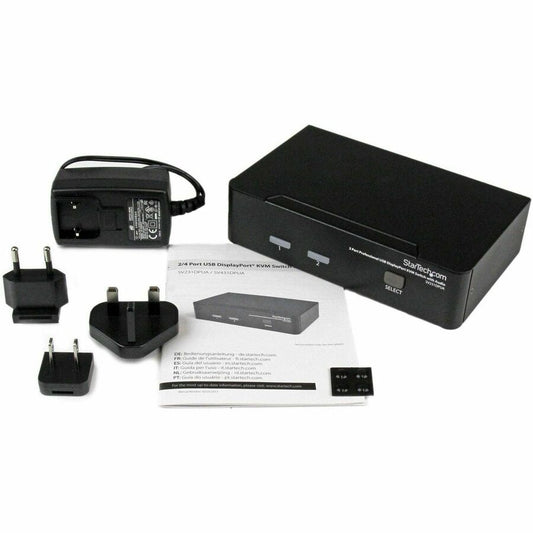 StarTech.com SV231DPUA 2-Port USB DisplayPort KVM Switch with Audio and Digital Audio Support