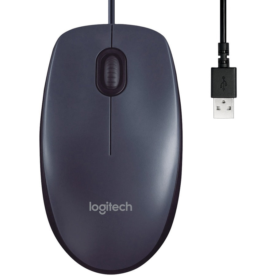 Logitech B100 Optical USB Mouse – Ambidextrous Design with 800 DPI Precision and Darkfield Laser Tracking