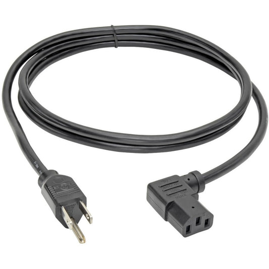 Eaton Tripp Lite Series 6 ft. NEMA 5-15P to IEC-320-C13 Computer Power Cord with Left Angle Plug