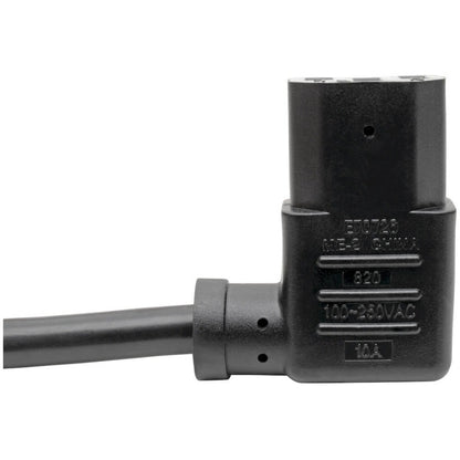 Eaton Tripp Lite Series 6 ft. NEMA 5-15P to IEC-320-C13 Computer Power Cord with Left Angle Plug