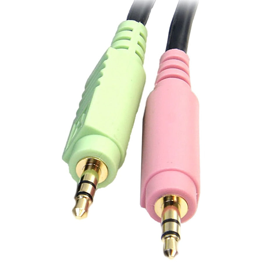 StarTech.com 6 ft 4-in-1 USB DisplayPort KVM Switch Cable with Audio & Microphone