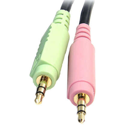 StarTech.com 6 ft 4-in-1 USB DisplayPort KVM Switch Cable with Audio & Microphone