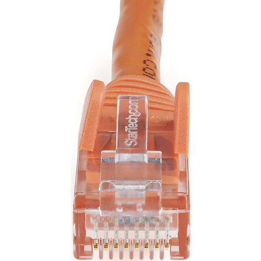 StarTech.com 7 ft Orange Cat6 Ethernet Patch Cable with Snagless Design and PoE Support