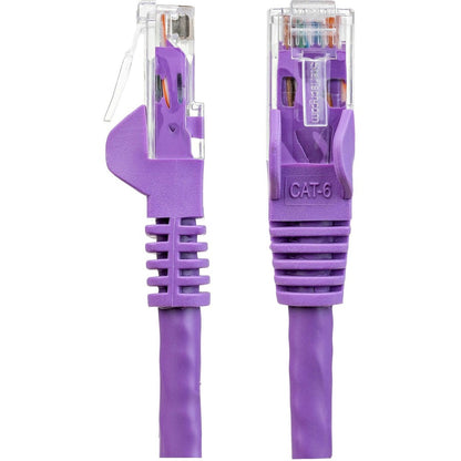 StarTech.com 7 ft Purple Cat6 Ethernet Patch Cable - Snagless Gigabit Network Cable with 24 AWG Copper for PoE Support