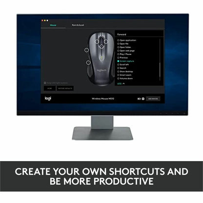 Logitech M510 Wireless Optical Mouse with 2.4 GHz USB Unifying Receiver, 7 Buttons, 1000 DPI - Black