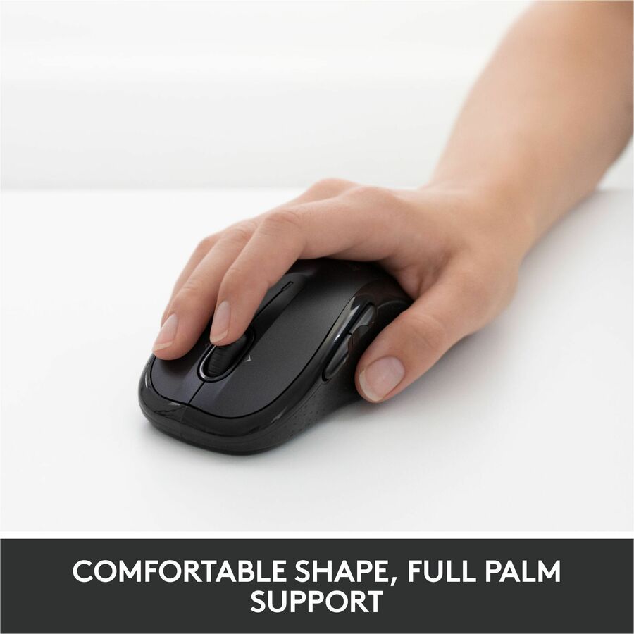 Logitech M510 Wireless Optical Mouse with 2.4 GHz USB Unifying Receiver, 7 Buttons, 1000 DPI - Black