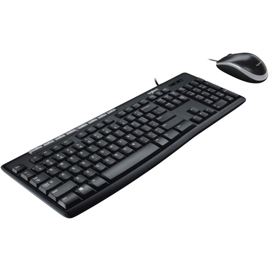 Logitech MK200 Media Corded Keyboard and Mouse Combo - Full-Size, Ambidextrous, USB Plug-and-Play Office Keyboard & Optical Mouse