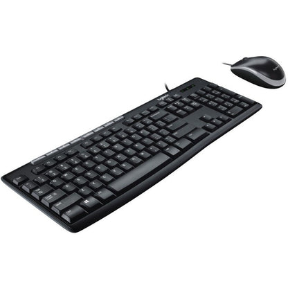 Logitech MK200 Media Corded Keyboard and Mouse Combo - Full-Size, Ambidextrous, USB Plug-and-Play Office Keyboard & Optical Mouse