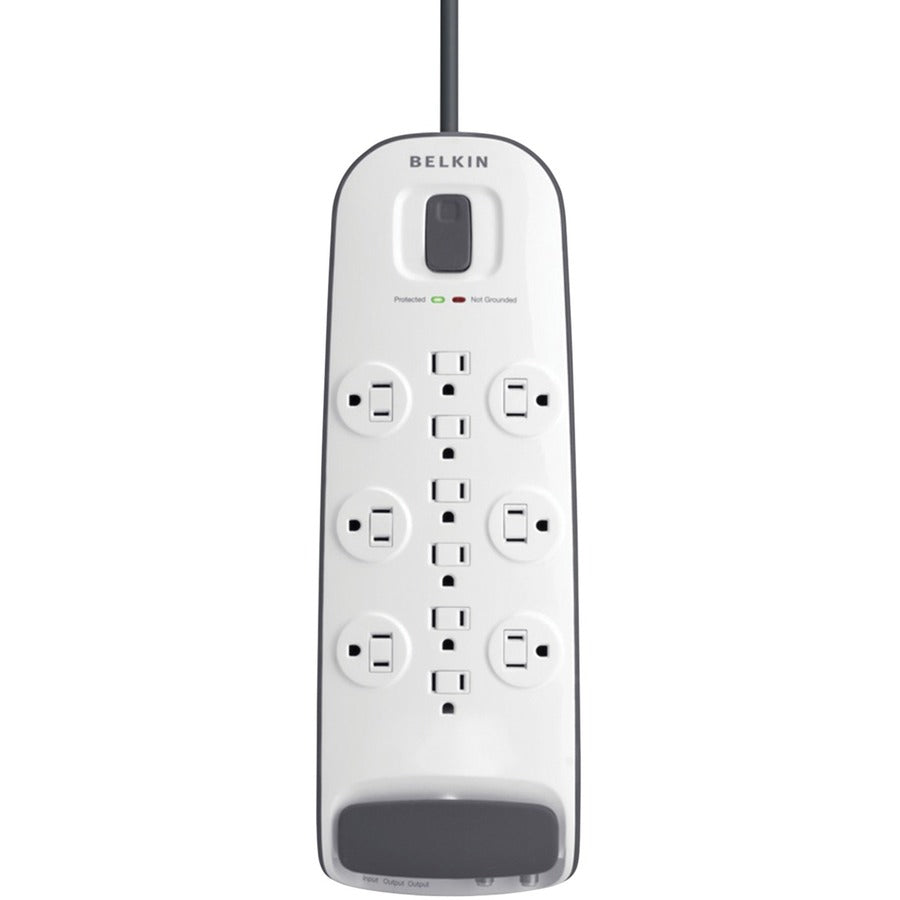 Belkin BV112230-08 12-Outlet Surge Protector with 8 ft Power Cord and Cable/Satellite Protection