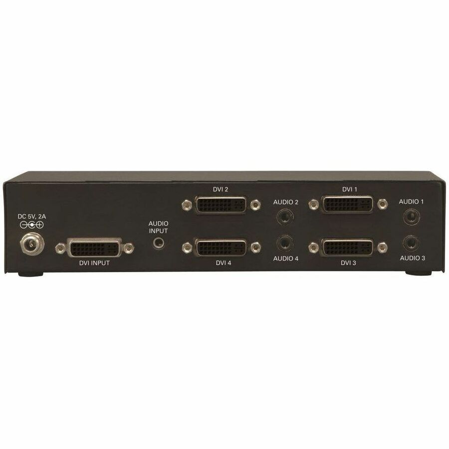 Eaton Tripp Lite Series 4-Port DVI Splitter with Audio and Signal Booster - Supports 1920 x 1200 Resolution