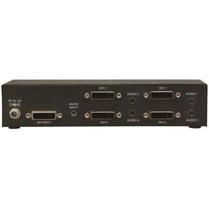 Eaton Tripp Lite Series 4-Port DVI Splitter with Audio and Signal Booster - Supports 1920 x 1200 Resolution