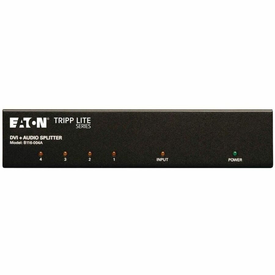 Eaton Tripp Lite Series 4-Port DVI Splitter with Audio and Signal Booster - Supports 1920 x 1200 Resolution