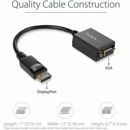 StarTech.com DisplayPort to VGA Adapter - Active 1080p Conversion for Legacy Monitors