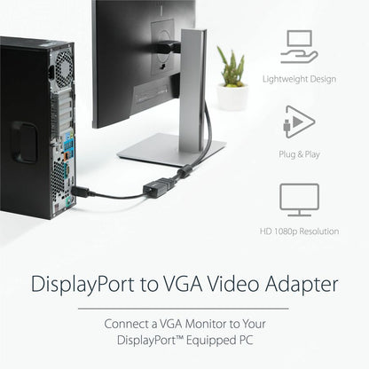 StarTech.com DisplayPort to VGA Adapter - Active 1080p Conversion for Legacy Monitors