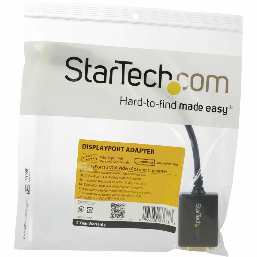 StarTech.com DisplayPort to VGA Adapter - Active 1080p Conversion for Legacy Monitors