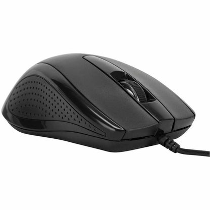 Targus 3-Button USB Full-Size Optical Mouse - Ergonomic Ambidextrous Design with 1000 DPI