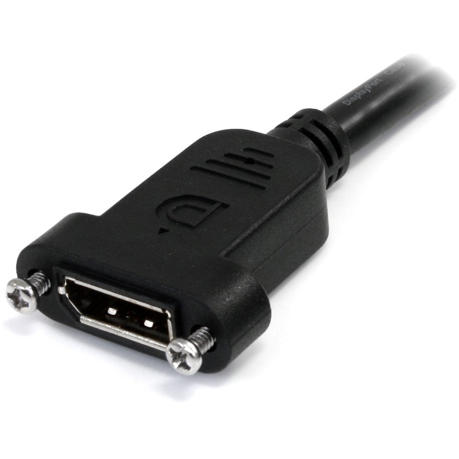 StarTech.com 3 ft Panel Mount DisplayPort Extension Cable DPPNLFM3PW for 4K Displays
