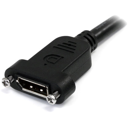 StarTech.com 3 ft Panel Mount DisplayPort Extension Cable DPPNLFM3PW for 4K Displays