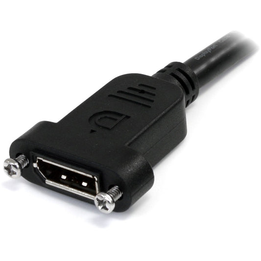 StarTech.com 3 ft Panel Mount DisplayPort Extension Cable DPPNLFM3PW for 4K Displays