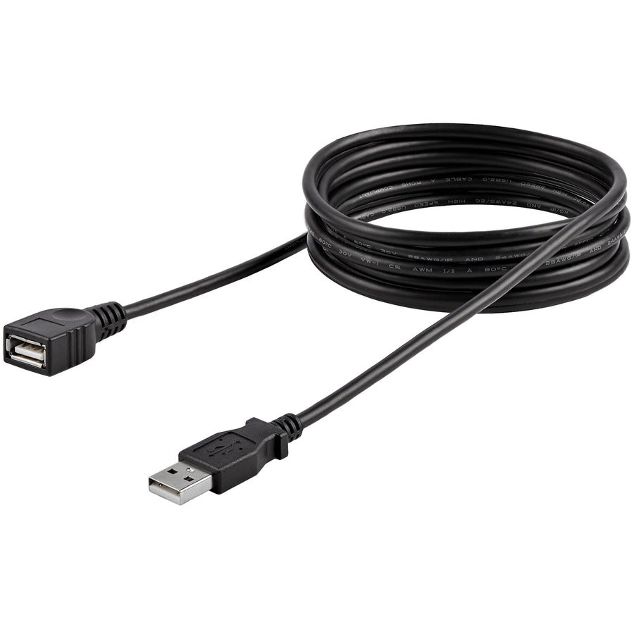 StarTech.com 6 ft Black USB 2.0 Extension Cable A to A - Male to Female - Model USBEXTAA6BK