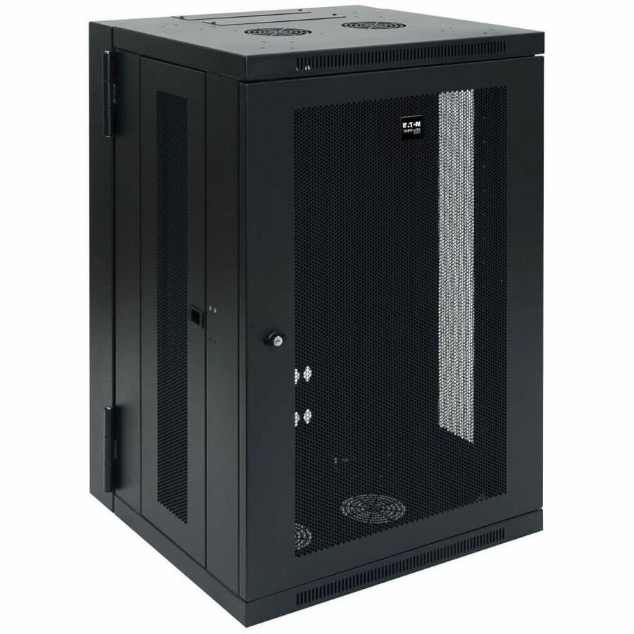 Eaton Tripp Lite Series SmartRack 18U Wall-Mount Server Cabinet with Hinged Back and Ventilation