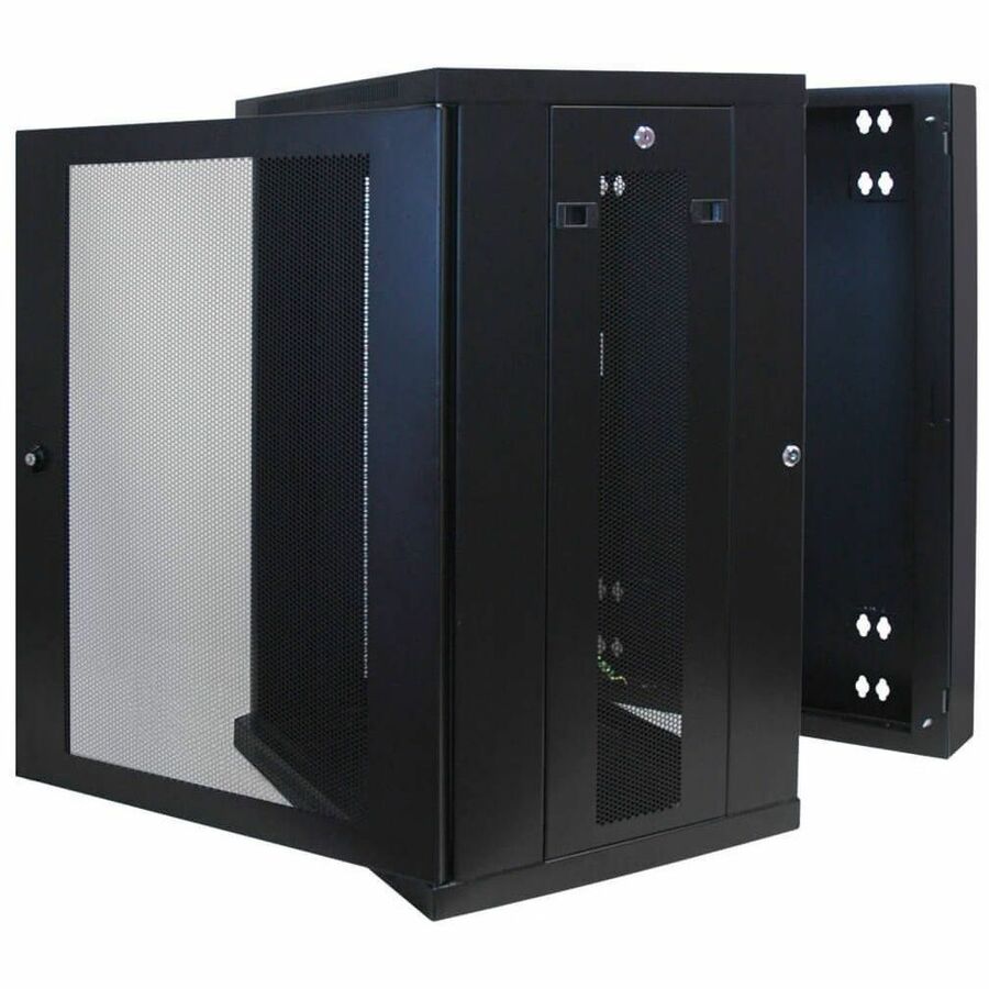 Eaton Tripp Lite Series SmartRack 18U Wall-Mount Server Cabinet with Hinged Back and Ventilation