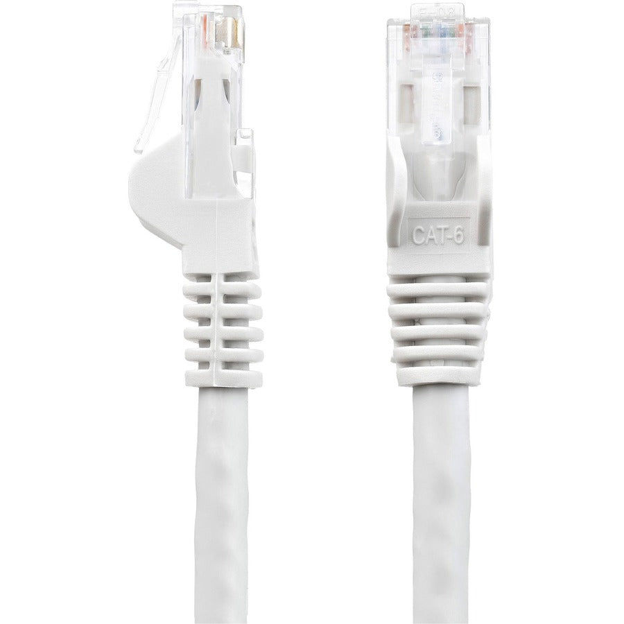 StarTech.com 35 ft White Cat6 Ethernet Patch Cable - Snagless Gigabit, PoE Support, UL Certified