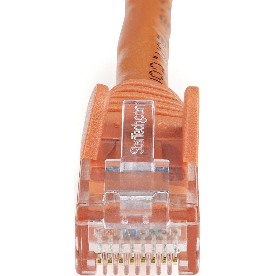 StarTech.com 50 ft Orange Cat6 Ethernet Patch Cable - Snagless Gigabit Network Cord with 10 Gbps Support and PoE Compatibility