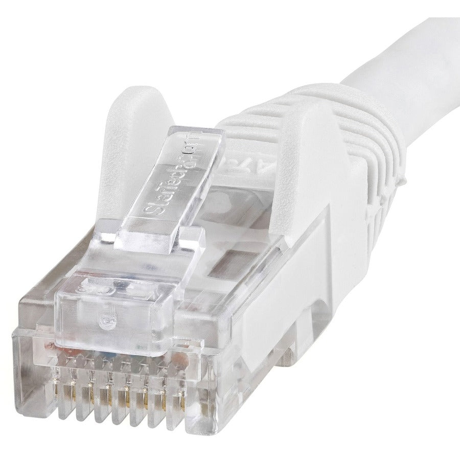 StarTech.com 50 ft White Cat6 Ethernet Patch Cable - Snagless Gigabit Network Cord with PoE Support