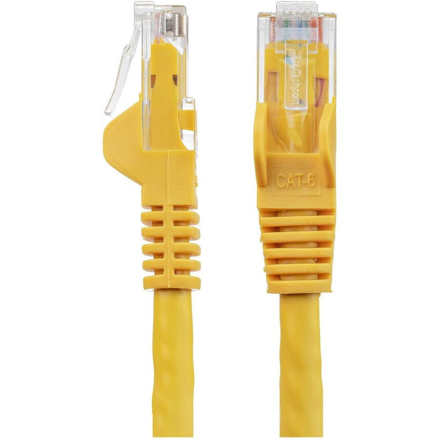 StarTech.com 50 ft. Cat6 Ethernet Cable - Yellow Snagless Gigabit PoE UTP 650MHz Category 6 Patch Cord