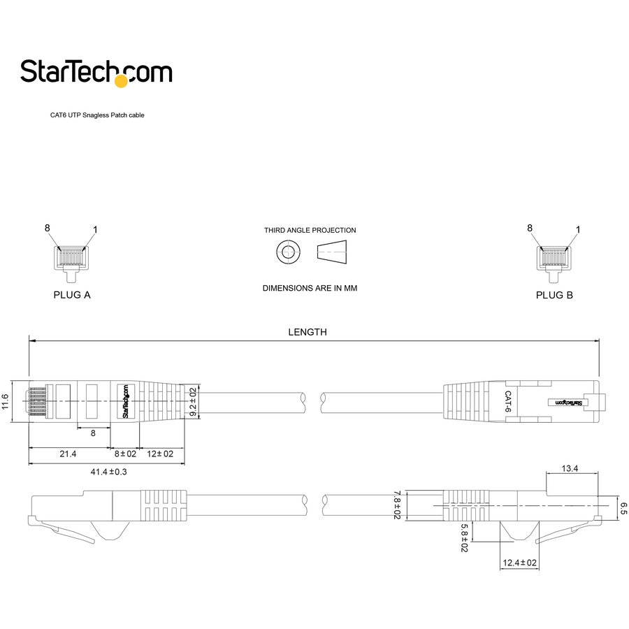 StarTech.com 75 ft Cat6 Ethernet Patch Cable - Gray, Snagless, Gigabit, 10 Gbps, UTP, 650MHz, UL Certified