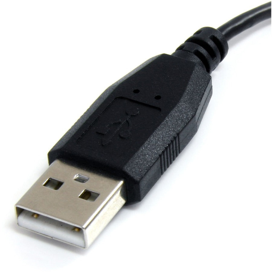 StarTech.com 6 ft Micro USB Cable - A to Left Angle Micro B for Data Transfer and Charging
