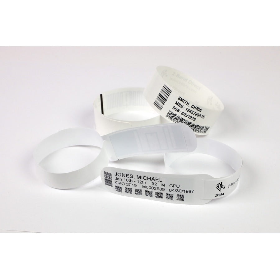 Zebra Technologies Corporation Z-Band Fun Green Thermal Wristband with 1-Inch Core – Durable Polypropylene 10-Inch Length for Event Use