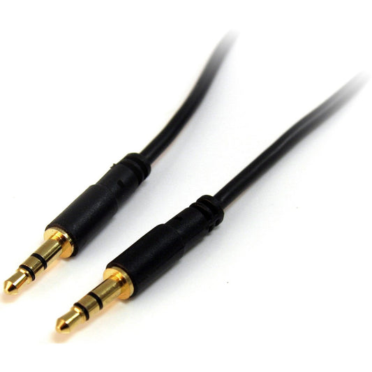 StarTech.com 10 ft Slim 3.5mm Stereo Audio Cable - M/M for Portable Devices