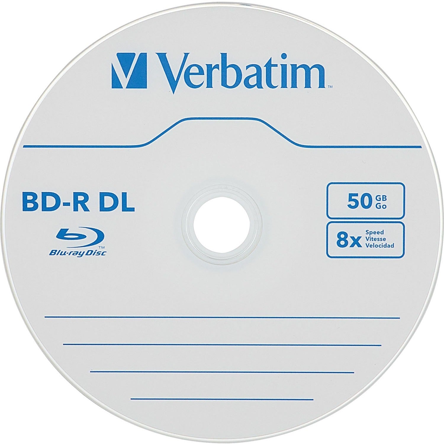 Verbatim BD-R DL 50GB 8X Blu-ray Recordable Media - 10 Pack Spindle