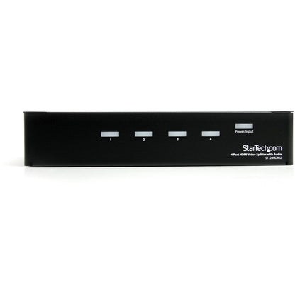 StarTech.com ST124HDMI2 4-Port HDMI Splitter and Signal Amplifier for High-Quality Video Distribution