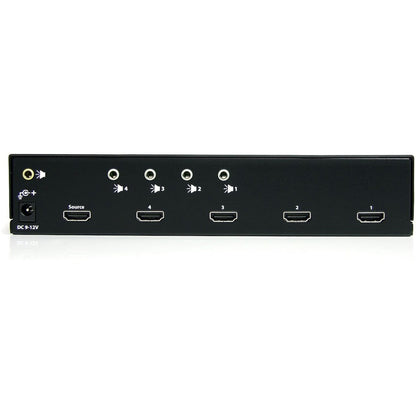 StarTech.com ST124HDMI2 4-Port HDMI Splitter and Signal Amplifier for High-Quality Video Distribution