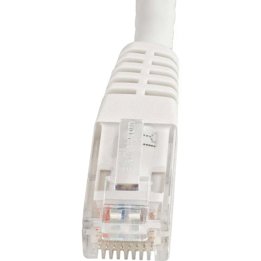 StarTech.com 8ft White Cat6 Ethernet Patch Cable - Gigabit PoE+ Support, Molded UTP for Reliable Network Connections