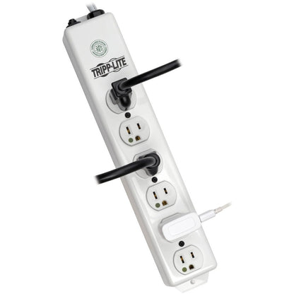 Eaton Tripp Lite Series PS-606-HG Medical-Grade Power Strip with Antimicrobial Coating and Six Hospital-Grade Outlets