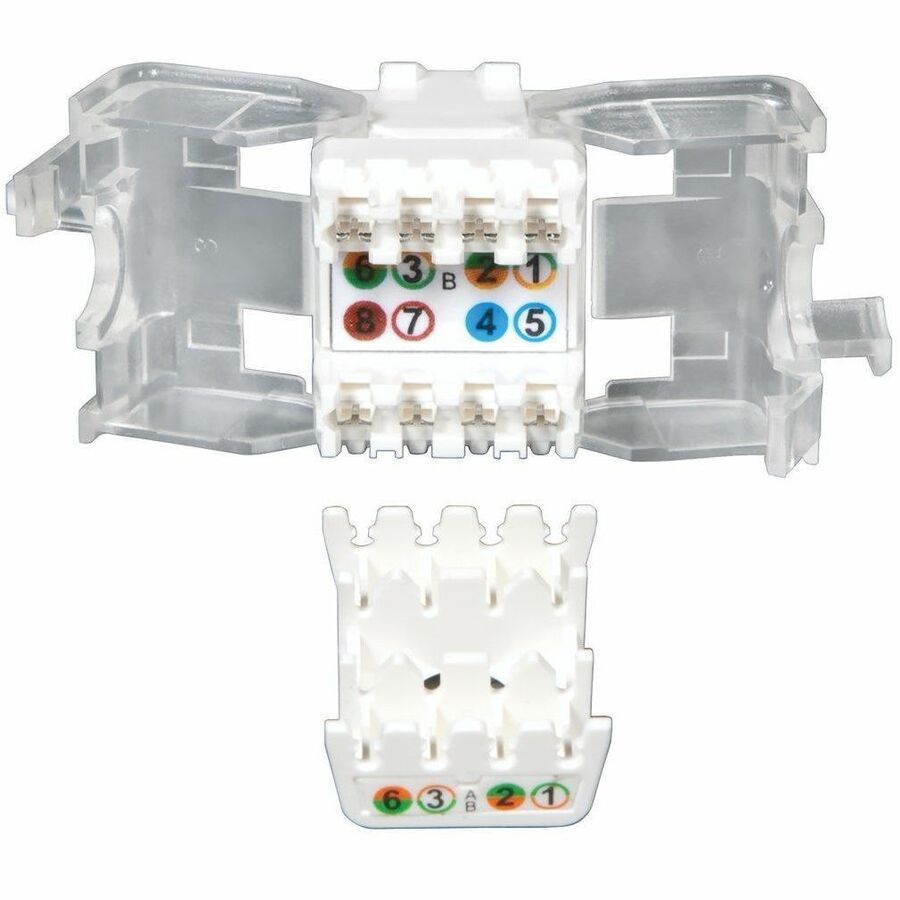 Eaton Tripp Lite Series N238-001-WH-TF Toolless Cat6/5e Keystone Jack - White, TAA Compliant