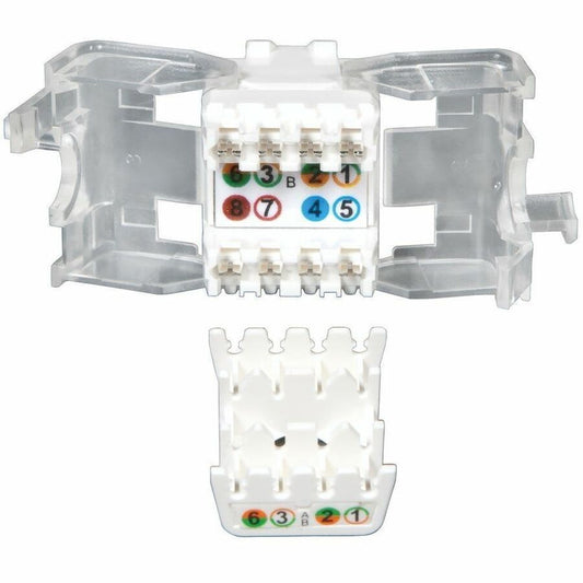 Eaton Tripp Lite Series N238-001-WH-TF Toolless Cat6/5e Keystone Jack - White, TAA Compliant